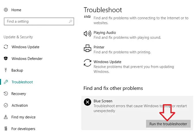 System Service Exception Troubleshooter