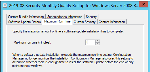 software maxium run time