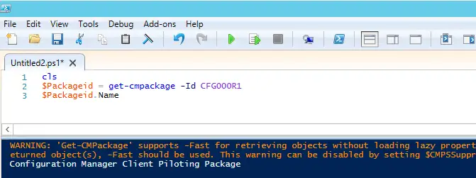 powershell found package id
