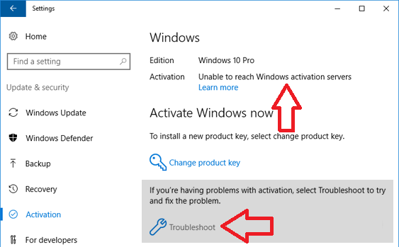 Windows 10 activation troubleshooter