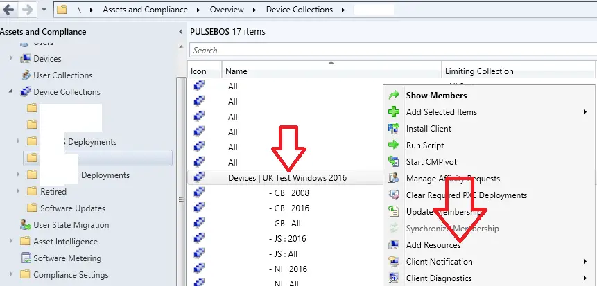 adding multiple devices to a collection in SCCM
