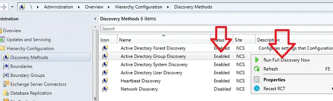 sccm AD group discovery