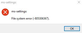 file system error (-805306367)