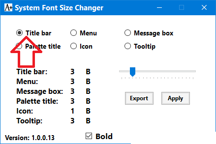 Title bar Font Changer