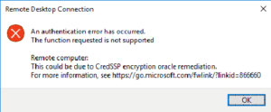 RDP-authentication-failed