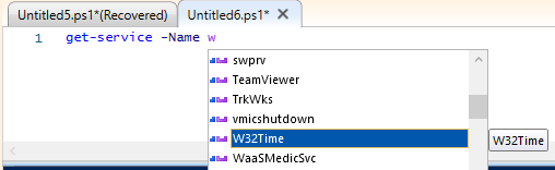 powershell get-service name w32time